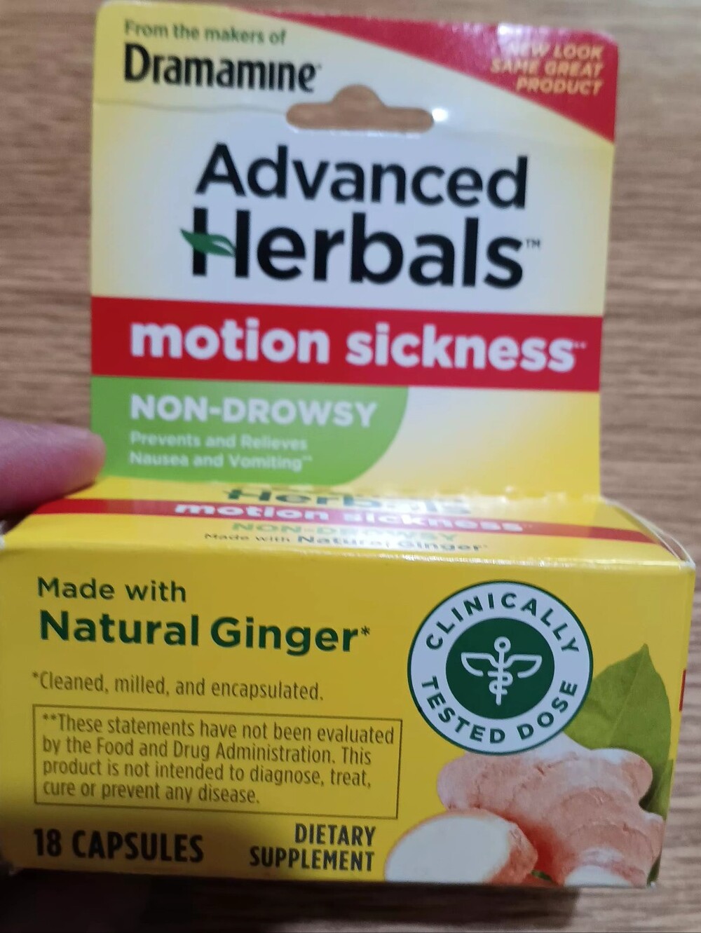Dramamine Advanced Herbals Motion Sickness Capsules - Yellow/Red/Green